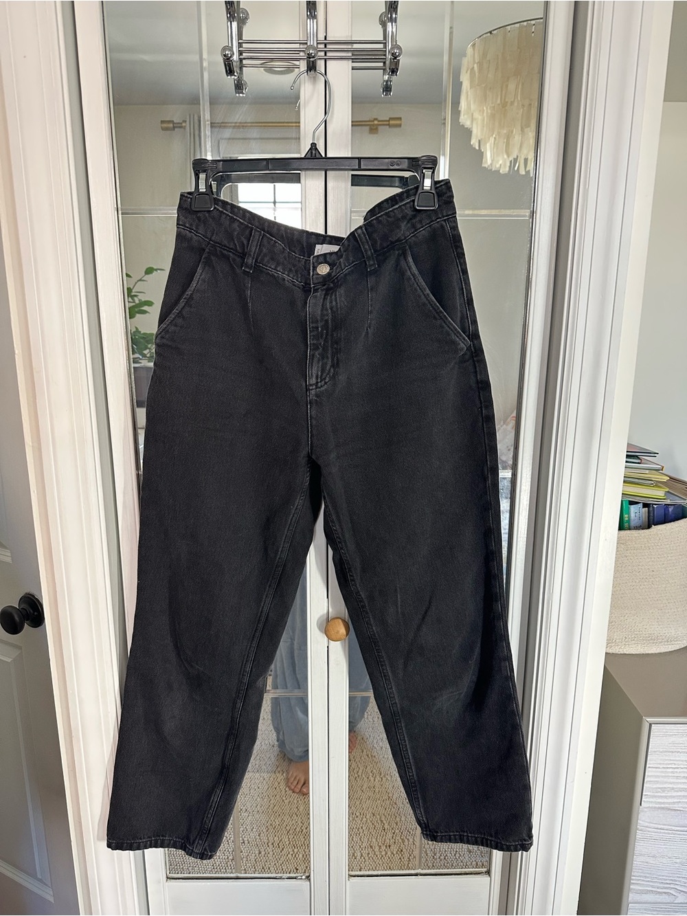 Mango Black Casual Jeans - Classic Straight Fit